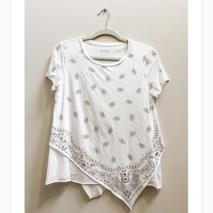 All Saints asymmetrical bandana/paisley print t-shirt / worn less than 5 x’s
